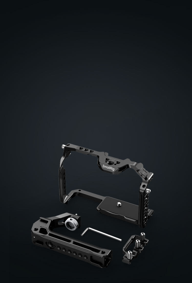 SMALLRIG Gabbia Quick Release Per Panasonic GH7 / GH6 - Cage Con Sgancio Rapido HawkLock, Piastra Arca, Completa Accessibilità