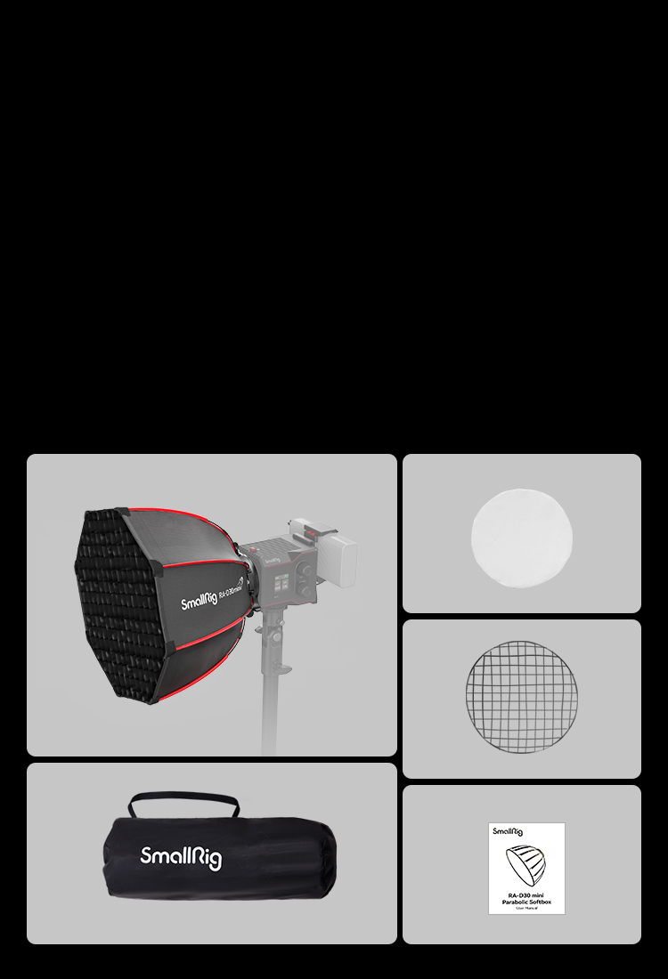 RA-D30 Mini Softbox | Quick Release Lighting | SmallRig