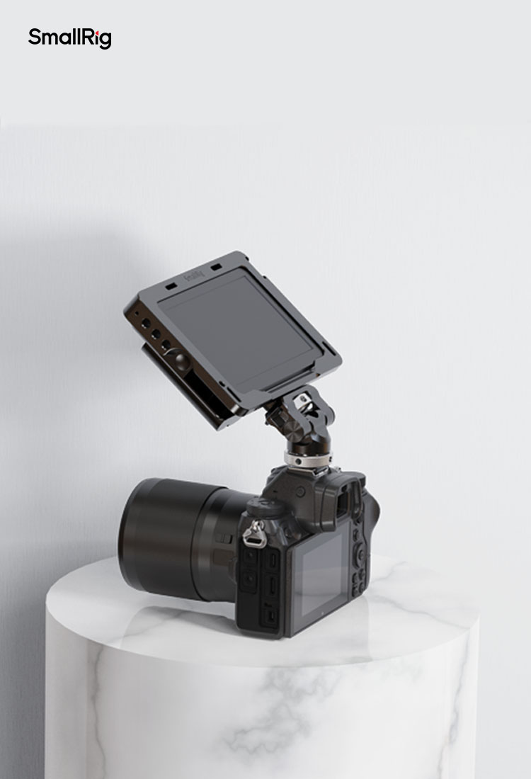 Swivel and Tilt Monitor Mount with Cold Shoe