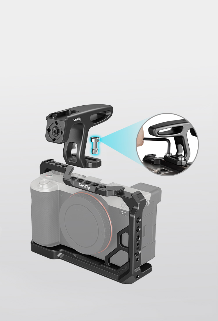 Mini Impugnatura SmallRig 2756B Per Fotocamere Leggere – Alluminio, 79g, Attacco 1/4”