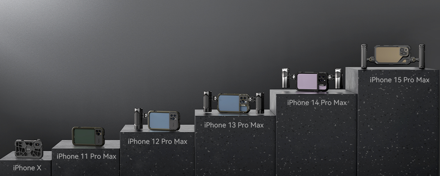 CATEGORY/Phone Rigs/Phone Cages iPhone 15 Pro Video Cage | M-Mount & MagSafe Rig | SmallRig-For Brands:Apple/For Models:iPhone 15 Pro/SKU:4396/Package Weight (kg):0.19/