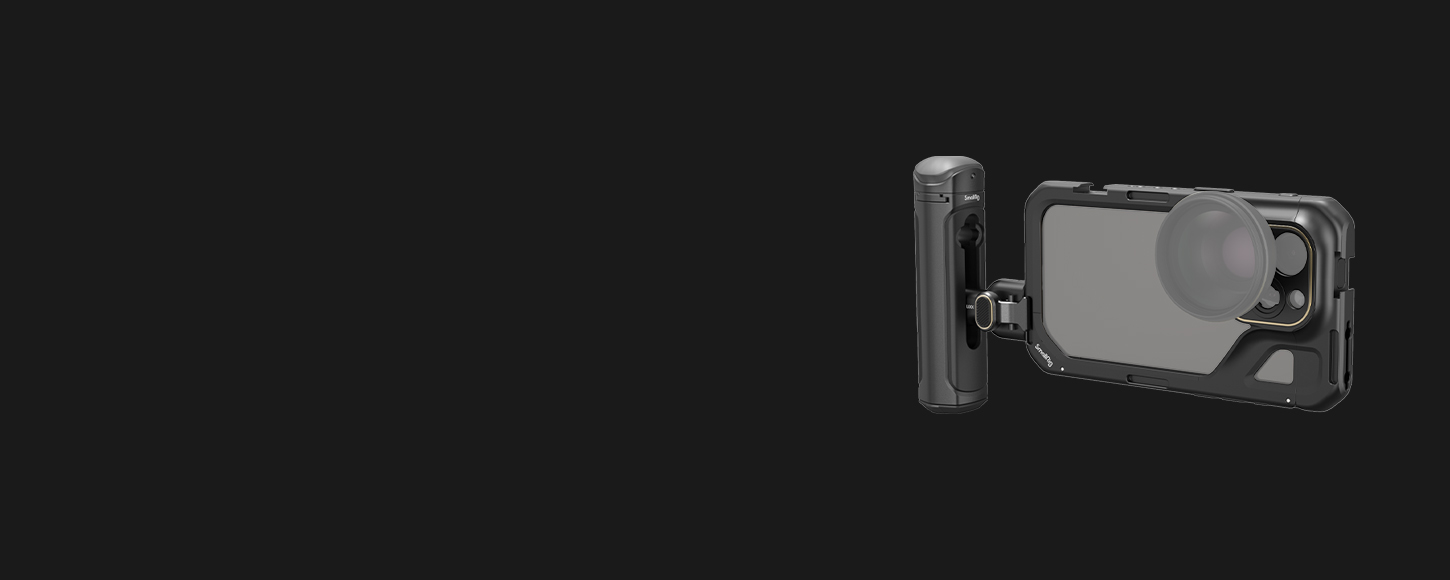 CATEGORY/Phone Rigs/Phone Cages iPhone 15 Pro Video Cage | M-Mount & MagSafe Rig | SmallRig-For Brands:Apple/For Models:iPhone 15 Pro/SKU:4396/Package Weight (kg):0.19/