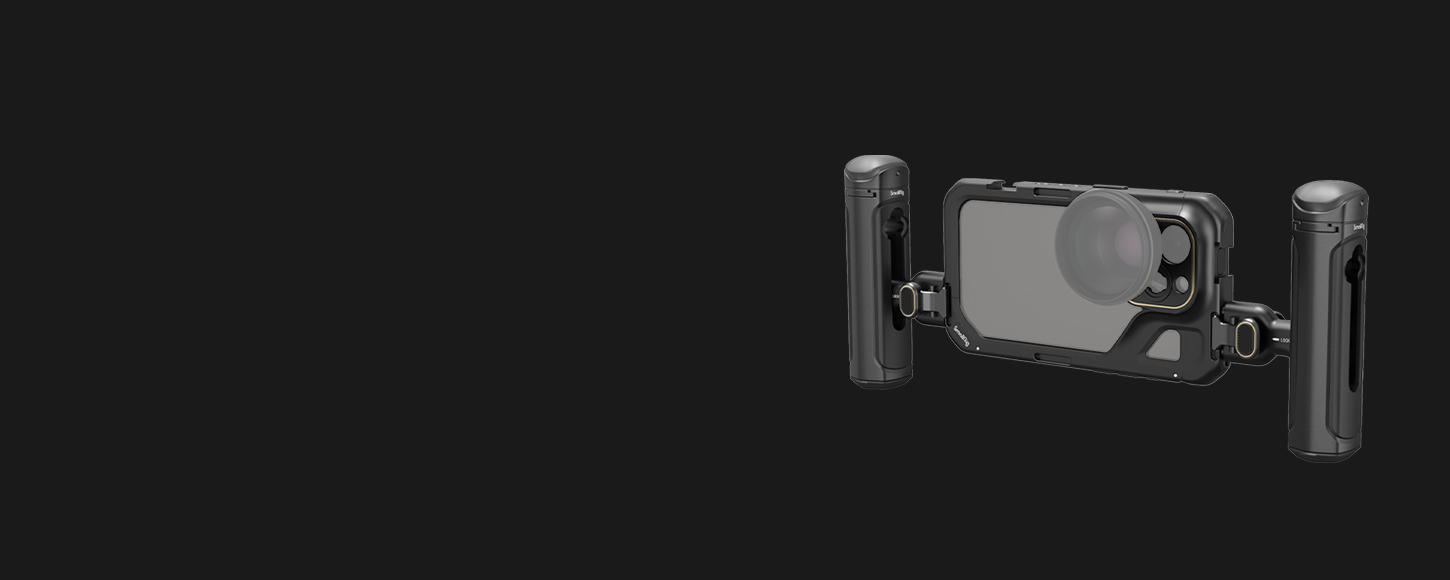CATEGORY/Phone Rigs/Phone Cages iPhone 15 Pro Video Cage | M-Mount & MagSafe Rig | SmallRig-For Brands:Apple/For Models:iPhone 15 Pro/SKU:4396/Package Weight (kg):0.19/