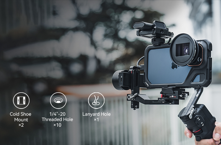 SMALLRIG スマホ用リグ（iPhone 15 Pro用　4397B） SmallRig Mobile Video Kit (Dual Handheld) for iPhone 15 Pro 4397B