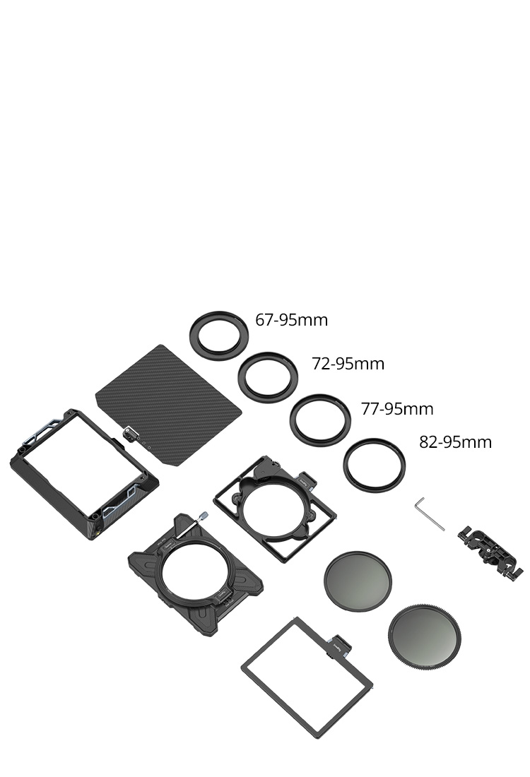 95mm VND Matte Box Kit | Quick‑Release Magnetic Hood