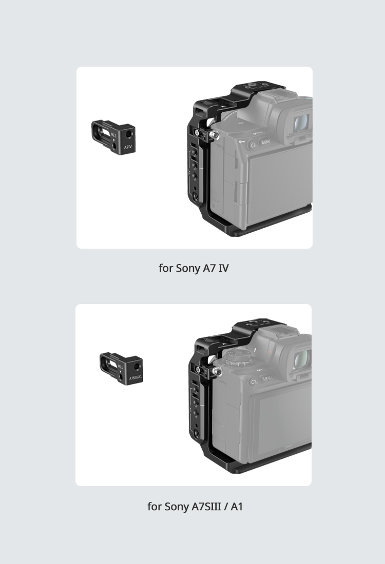 Sony A7 IV A7S III Half Cage | Arca QR Mount | SmallRig