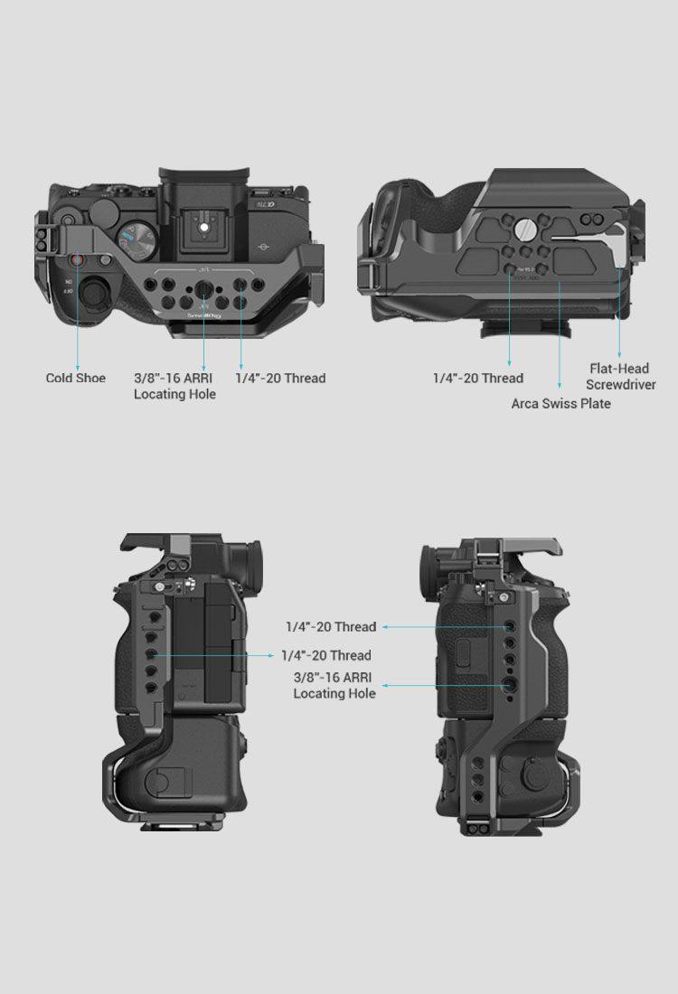 Sony A7 Battery Grip Cage | Secure NATO Mounting | SmallRig