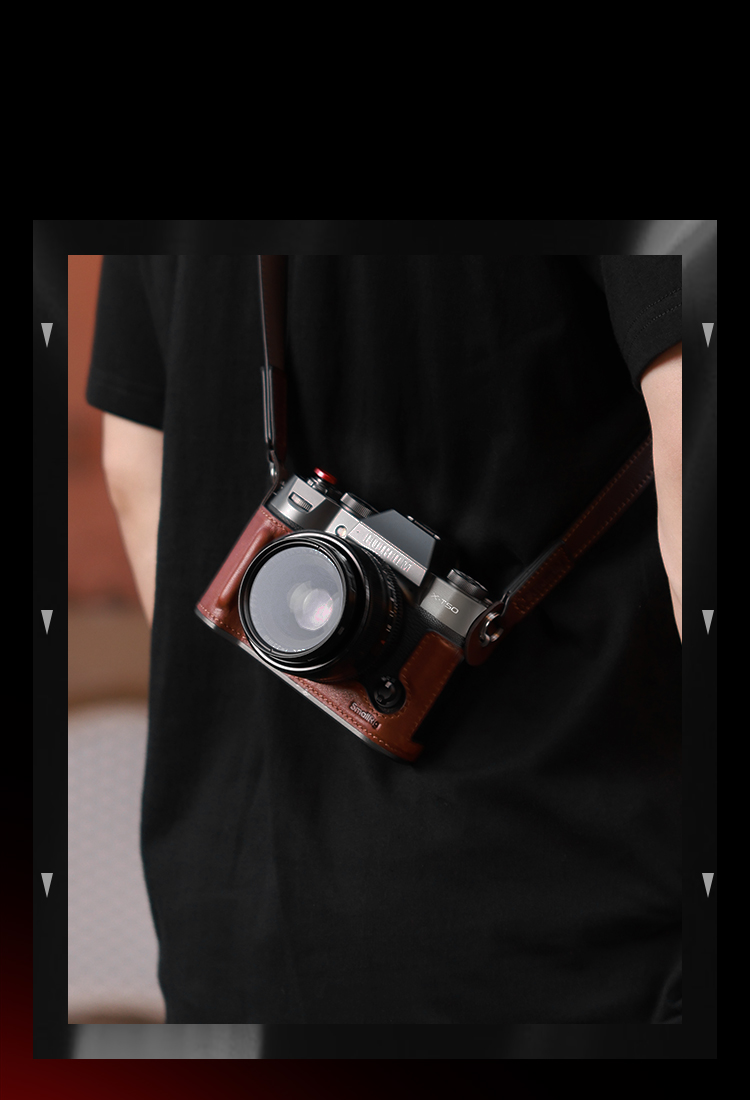 FUJIFILM X-T50 Leather Half Case | Enhanced Grip & Access