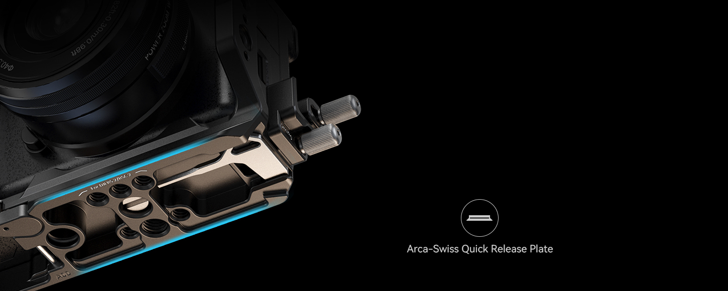 CATEGORY/Camera Cages/Sony α6700 Camera Cage Kit | Arca-Swiss, Port Protection-For Brands:Sony/For Models:α6700/SKU:4336/