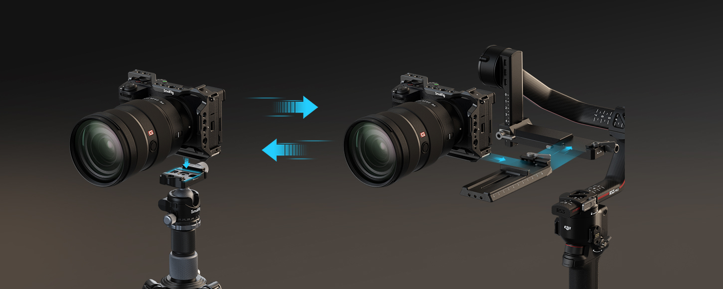 CATEGORY/Camera Cages/Sony α6700 Camera Cage Kit | Arca-Swiss, Port Protection-For Brands:Sony/For Models:α6700/SKU:4336/