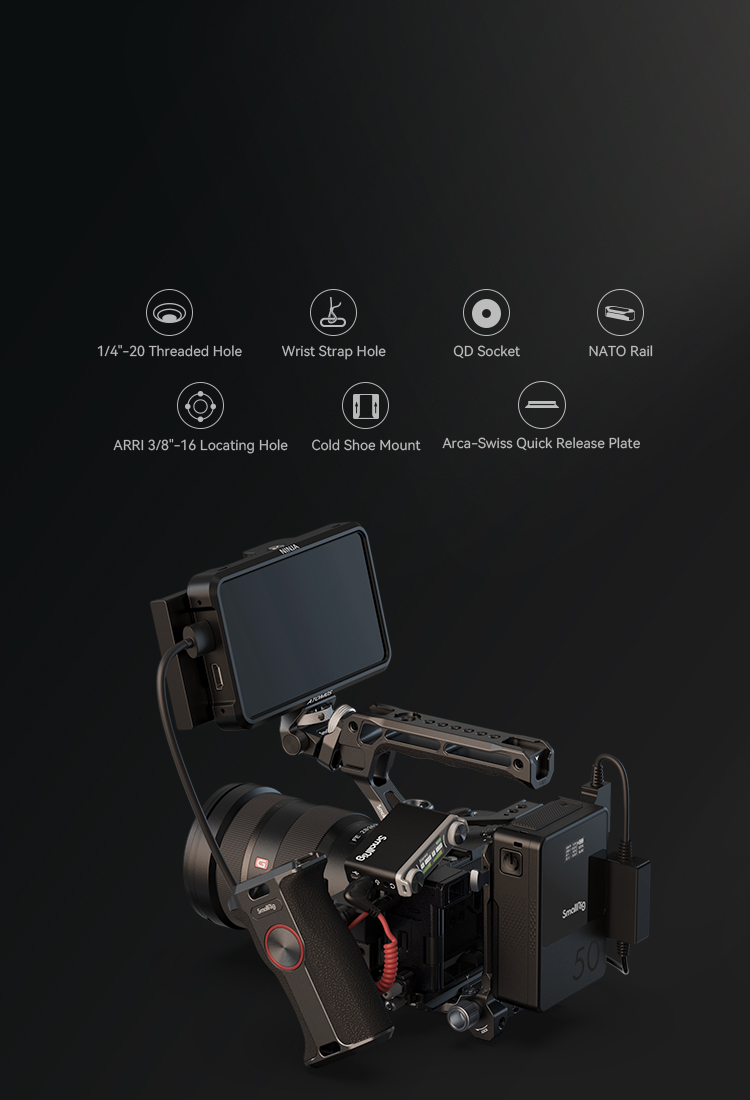 Half Cage for Sony Alpha 6700 / 6600 / 6500 / 6400