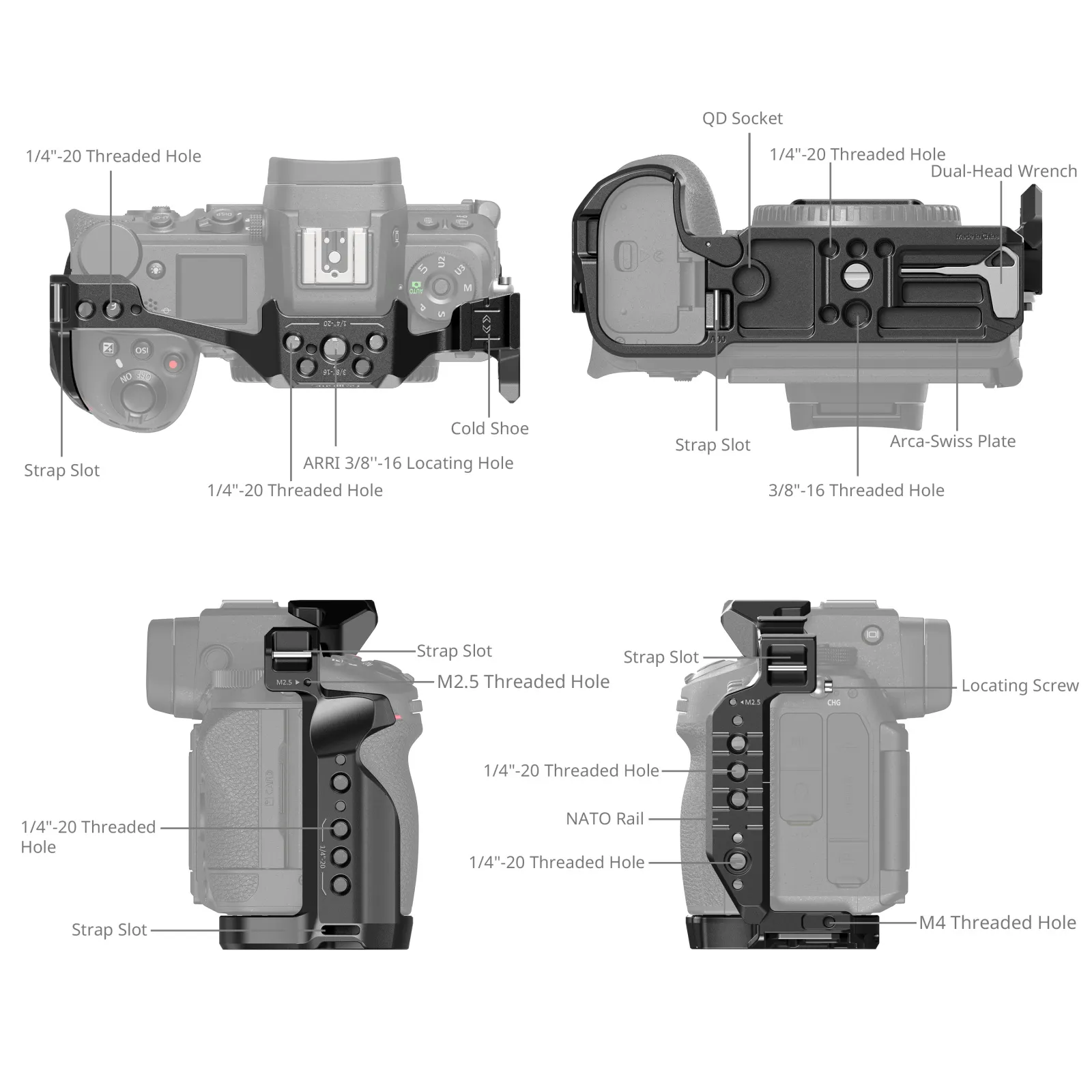 Category/Camera Cages/Nikon Z 6III Camera Cage | Full Protection | Arca-Swiss-For Brands:Nikon/For Models:Z 6III /SKU:4519/