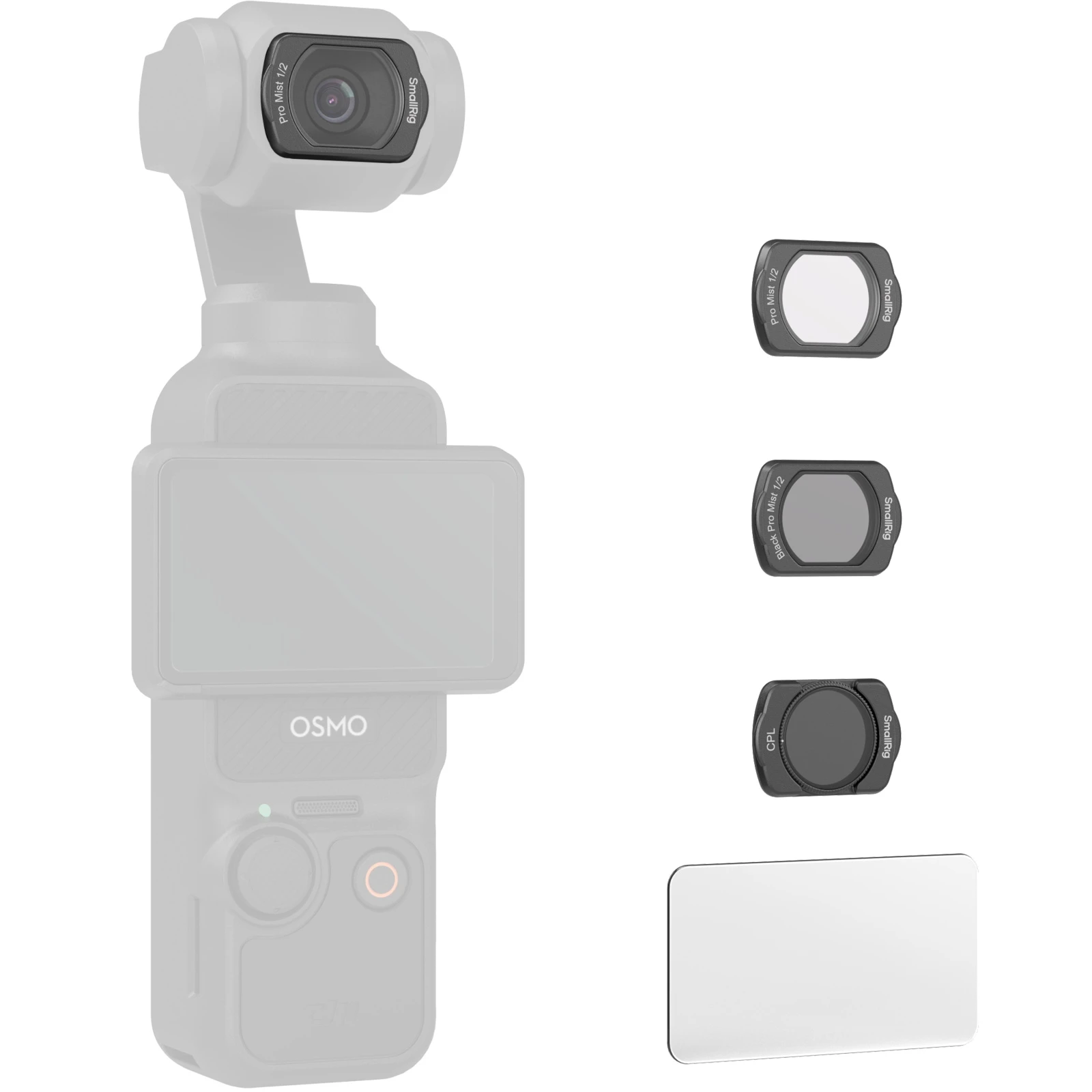 DJI Osmo Pocket 3用ブラック/ホワイト拡散フィルター＆CPLフィルター 