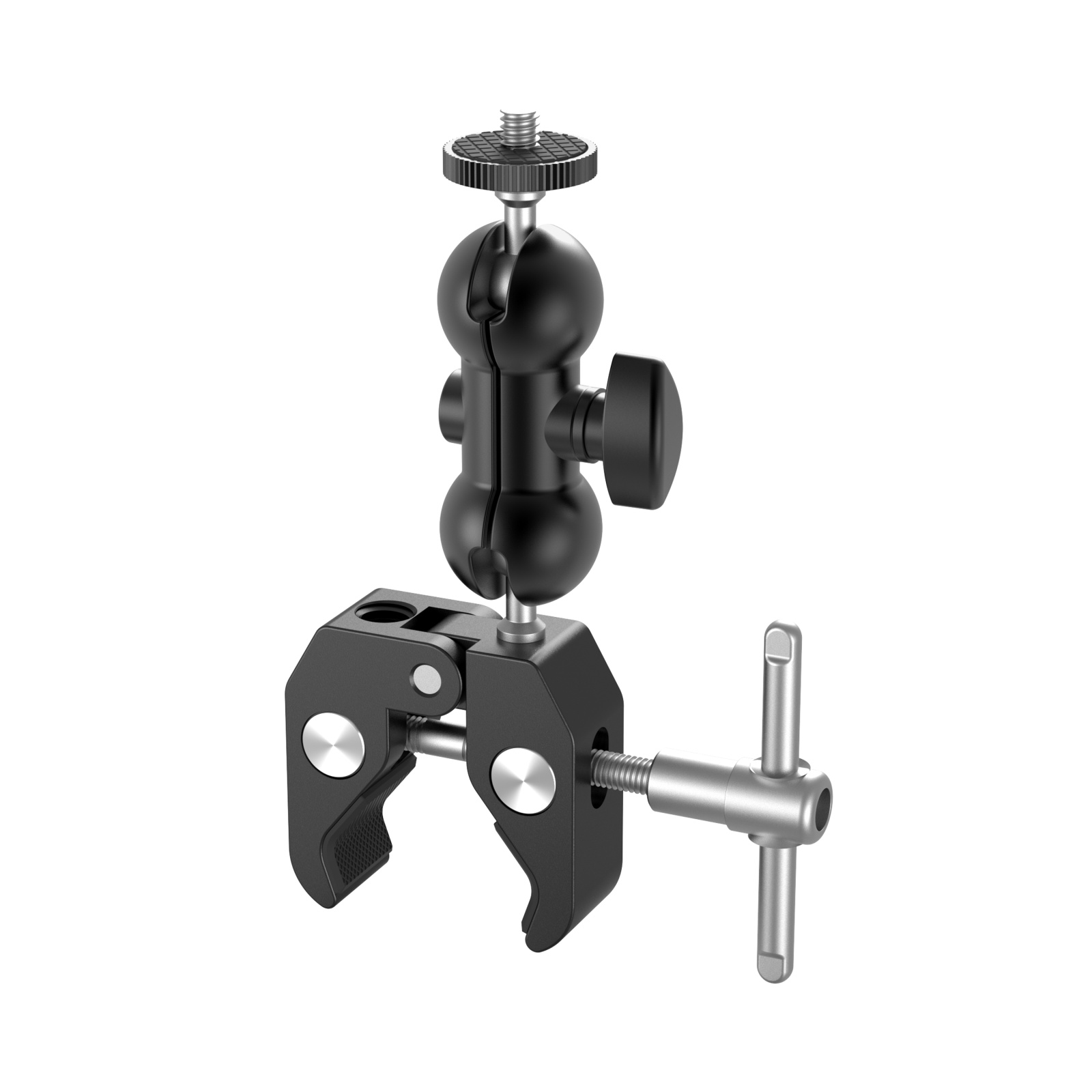 Multi-function Super Clamp with Double Ball Heads & 1/4" Screw