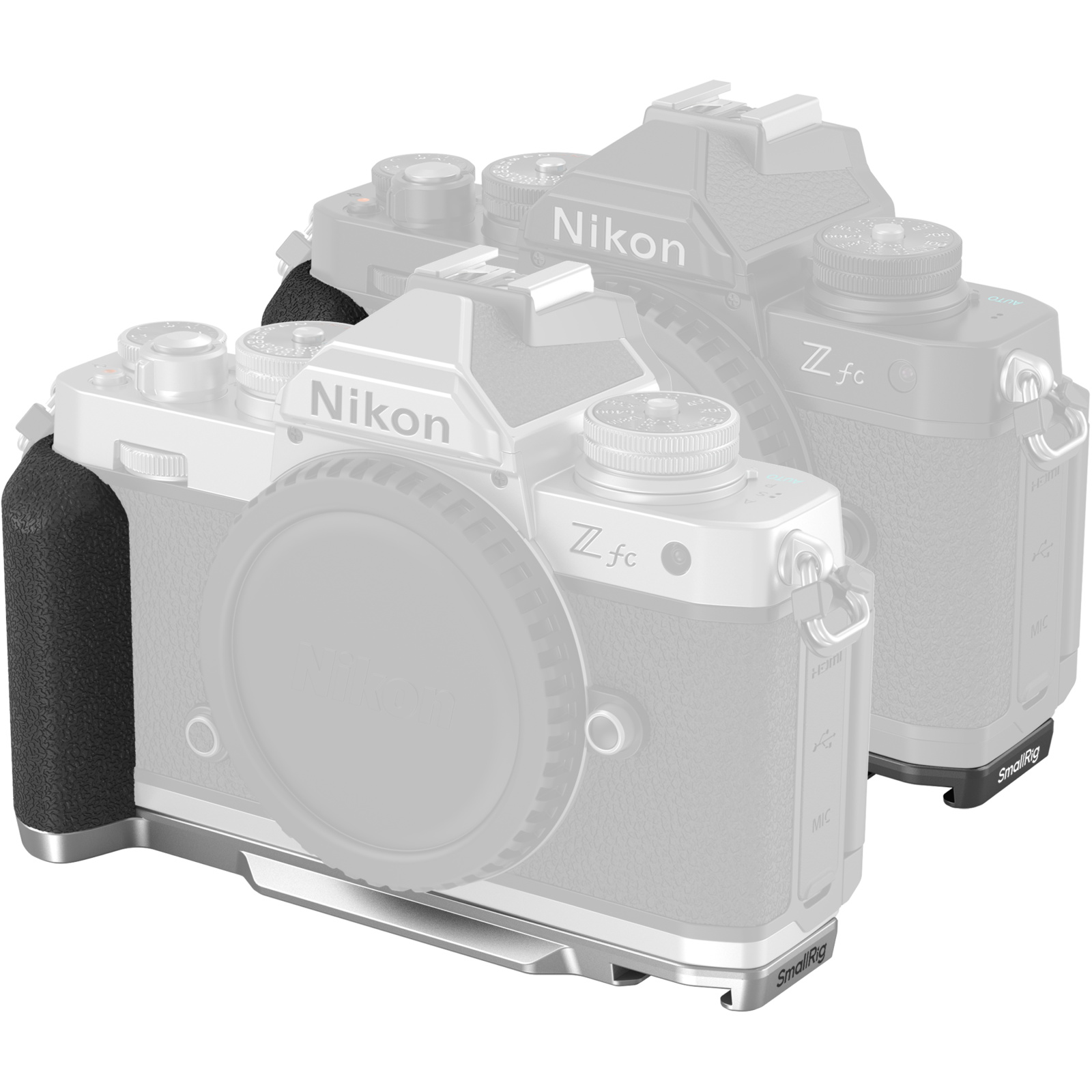 L-förmiger Handgriff für Nikon Z fc (Schwarz/Silber)