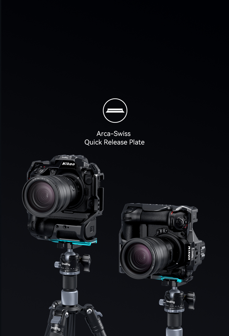 Nitze Z8 Camera Cage For Nikon Z 8 - With NATO Rail, Cold Shoes & Arca