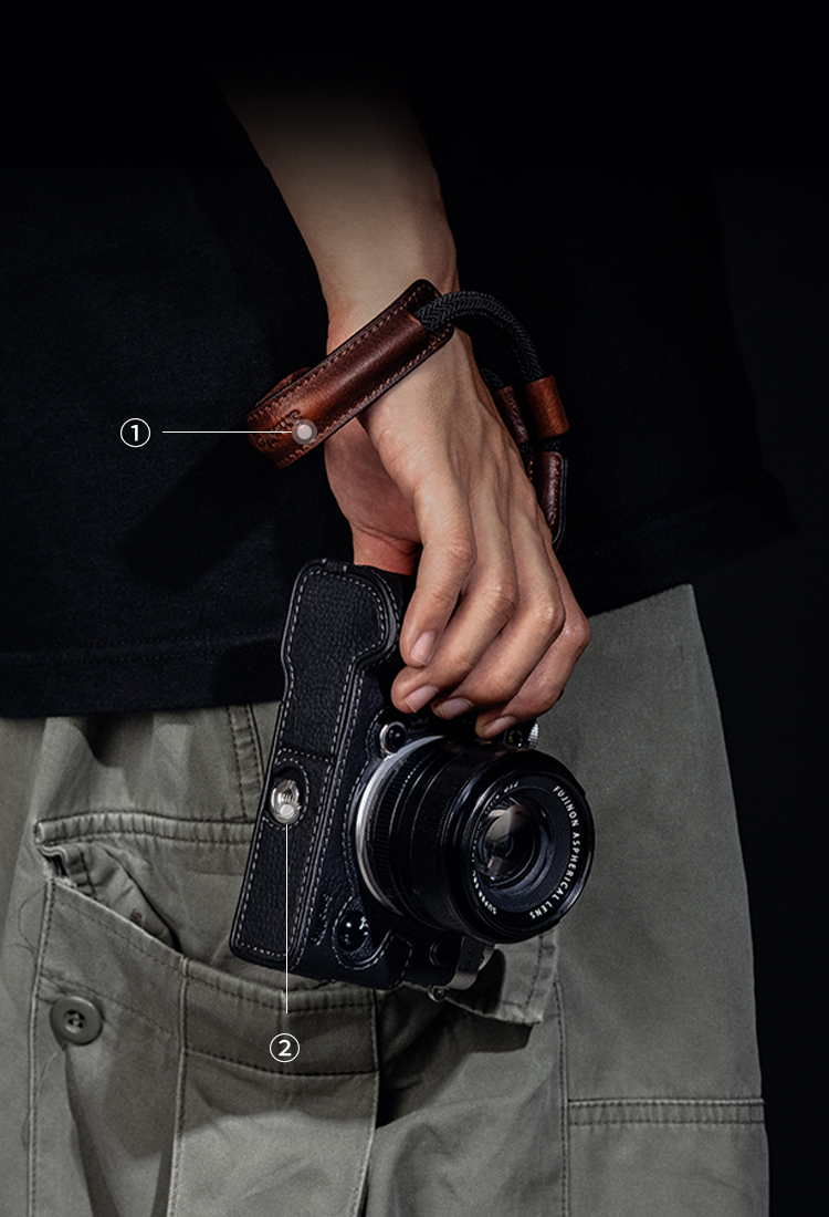 Camera Wrist Strap Vintage | Durable Leather, Adjustable | SmallRig