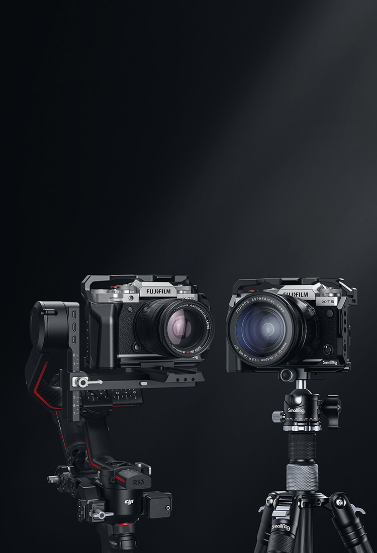 X-T5 Black L-Shape Grip | Arca-Swiss QR | Ergonomic Handle