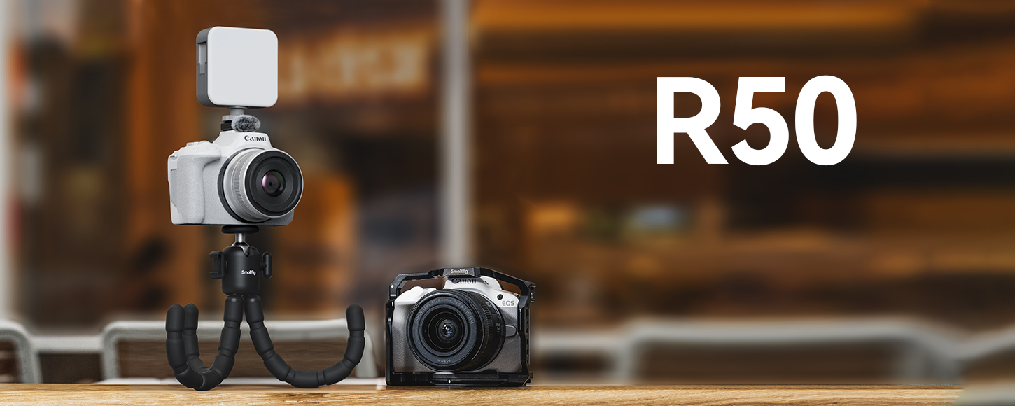 Kategori/Kamera Kafesleri/Canon R50 Kamera Kafesi | Koruma ve Montaj | Arca-Swiss-Markalar İ&ccedil;in: Canon/Modeller İ&ccedil;in: EOS R50/SKU: 4214/