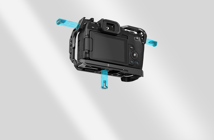 EOS R8 Camera Cage | Arca-Swiss Plate & Secure Mounting
