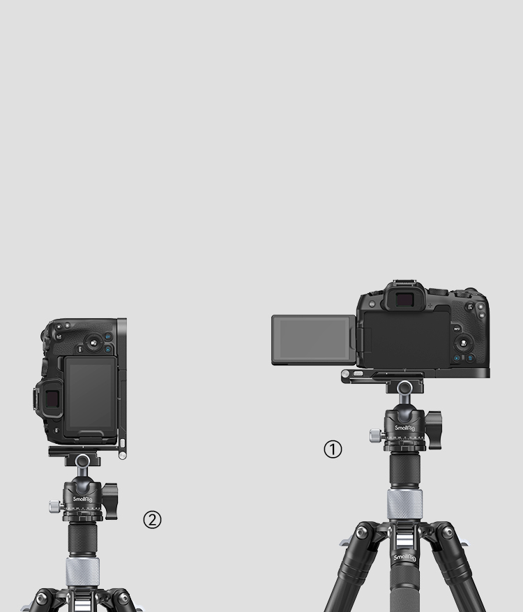 Foldable L-Bracket for Canon R8/RP | Arca-Swiss Quick-Fold
