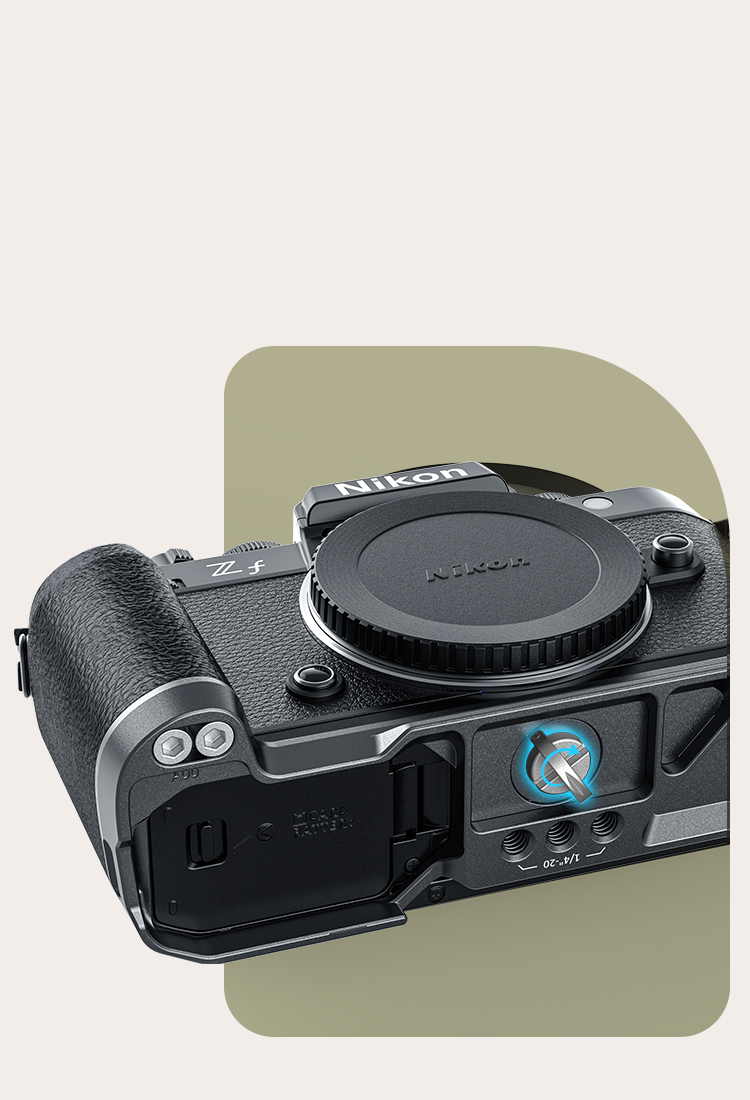 SMALLRIG Vintage Cameratas Voor Nikon Z F – PU-leer Met Verbeterde Grip, Aluminium Frame, Schouderriem En Krasvrije Voering (zwart, 5095)