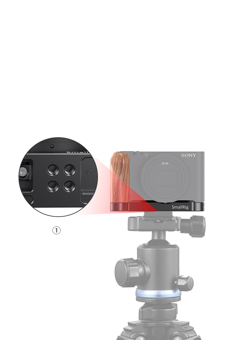 L-Shaped Wooden Grip for Sony RX100 III/IV/V(VA)/VI/VII