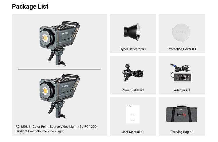 RC 120 Point-Source Light | 120W Silent LED | SmallRig