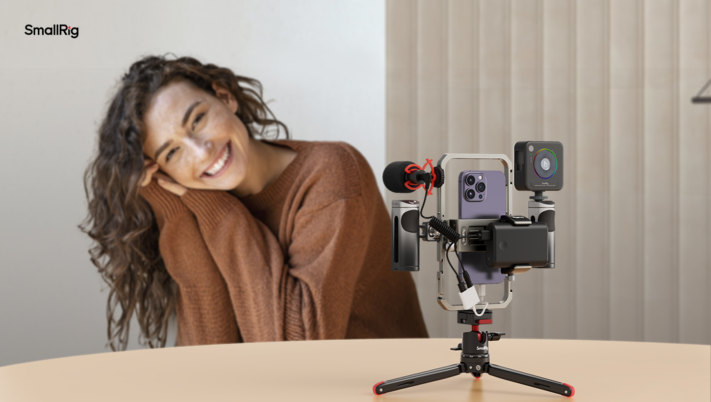 CATEGORY/Phone Rigs/Phone Video Rig Kits Phone Vlogging Kit | Universal Cage | SmallRig-For Brands:Apple/For Models:iPhone 12 series、iPhone 13 series、iPhone 14 Pro、iPhone 14 series、iPhone 15 Pro、iPhone 15 Pro