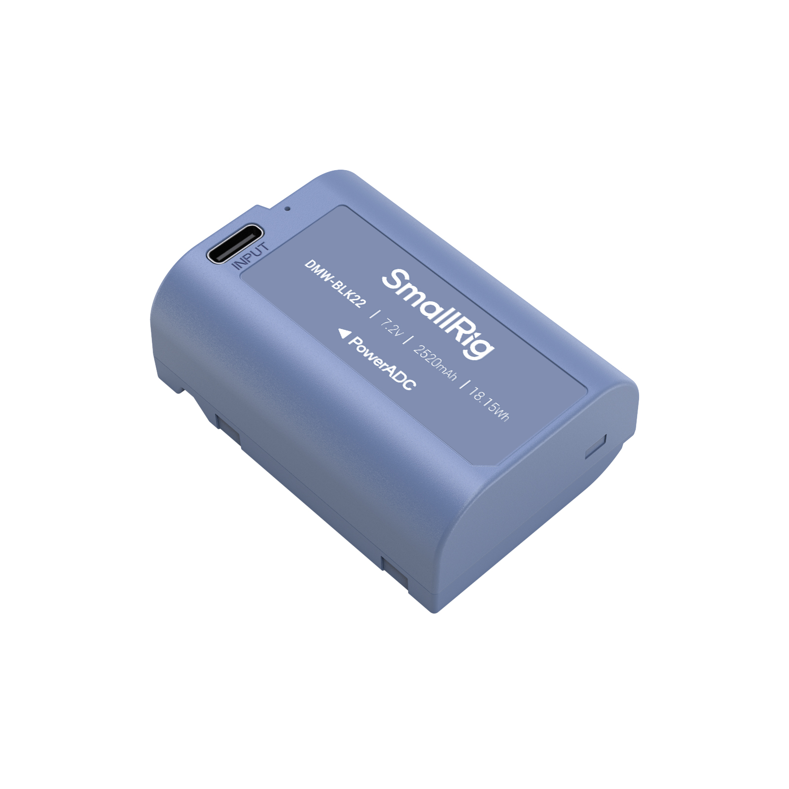 SmallRig Dmw-BLK22 18.15Wh 7.2V 2520mAh Usb-c Rechargeable Camera Battery, Blue - Blue