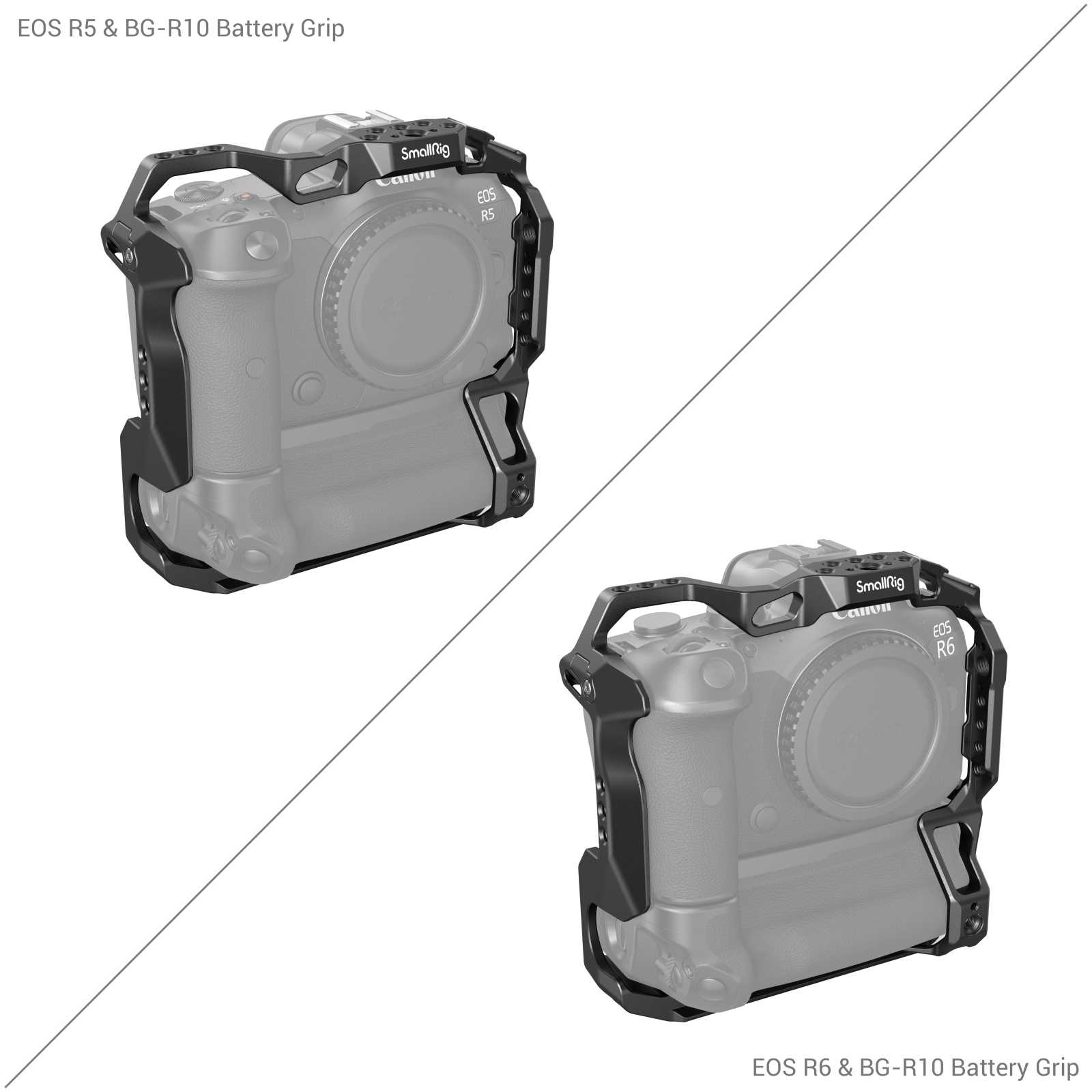 Camera Cage for EOS R5/R6/R5 C with BG-R10 Battery Grip