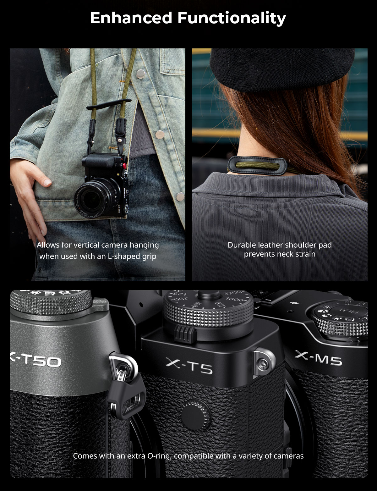 Nikon Z fc用レザーハーフケース （ストラップ付き）