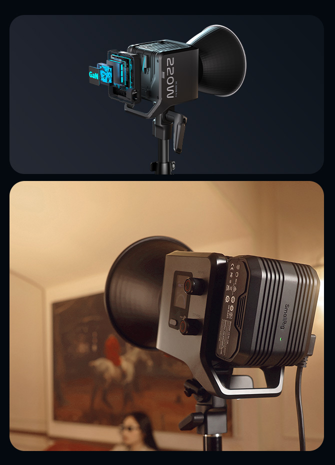 RC 220B/220D Pro COB LEDビデオライト - クイックマウントポータブル