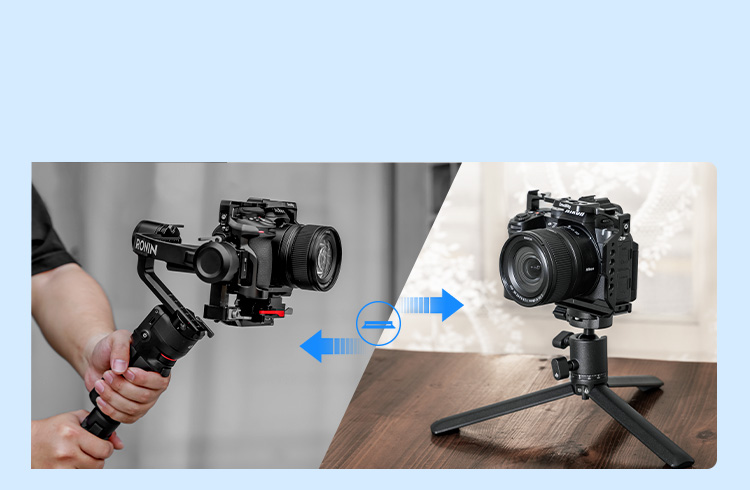 Z50 II Camera Cage | Arca-Swiss QR & 3-Point Locking