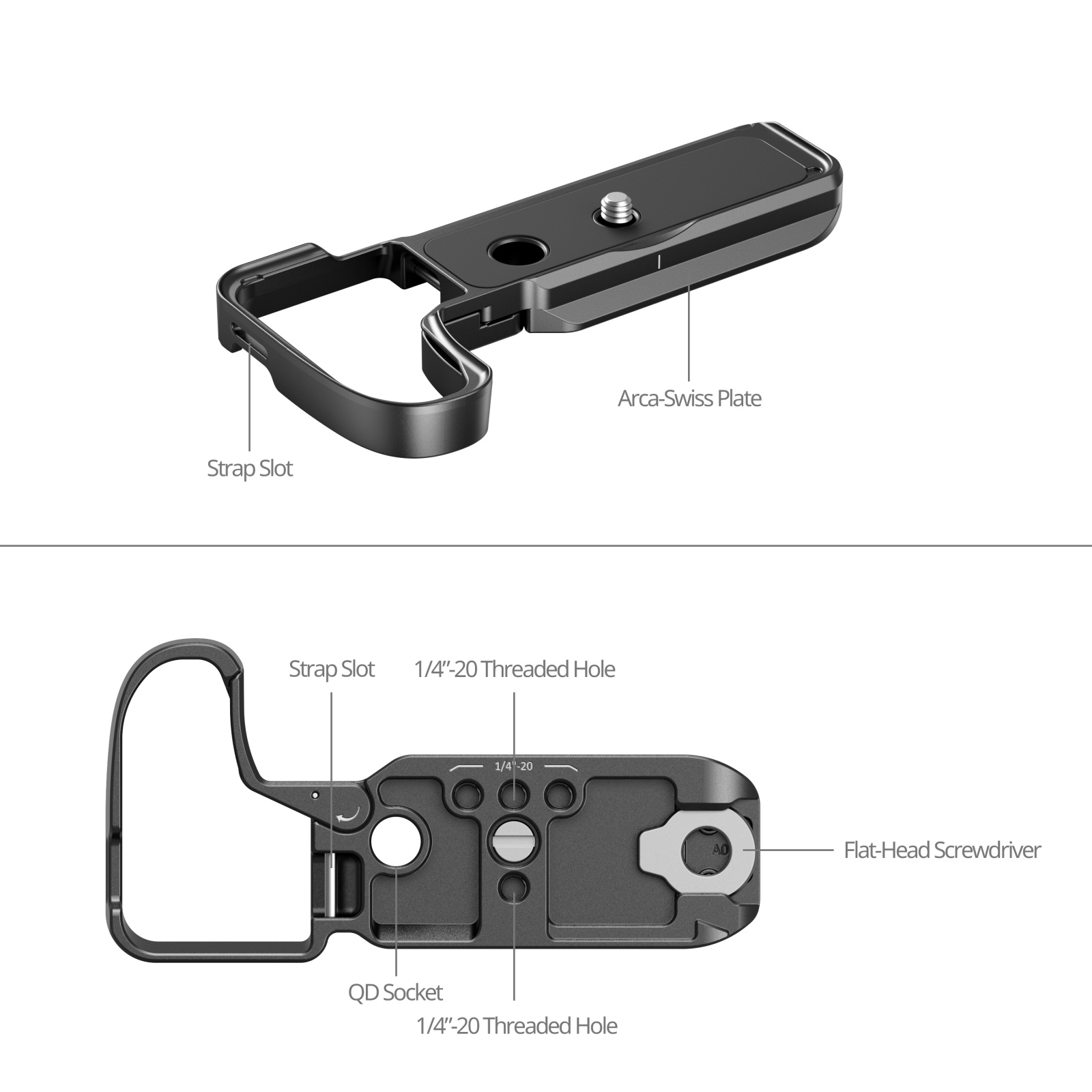 Hersmay Z50 L Beugel, Horizontale Verticale Arca Zwitserse Quick Release L Beugel Plaat voor Nikon Z50 Camera Accessoires met 1/4 Schroef voor DJI Ronin RS2 RS3 RSC PRO Gimbal Stabilizer Plaat