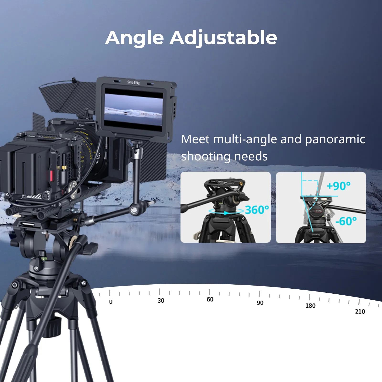 CATEGORY/Tripods/Video Tripods Fluid Head Tripod | HD, 8kg Load, DJI QR | SmallRig-SKU:3751B/Material(s):Aluminum Alloy/Tripod Load Capacity:8kg/Head Load Capacity:6kg/Working Height:85.0 - 186.0cm/Net W