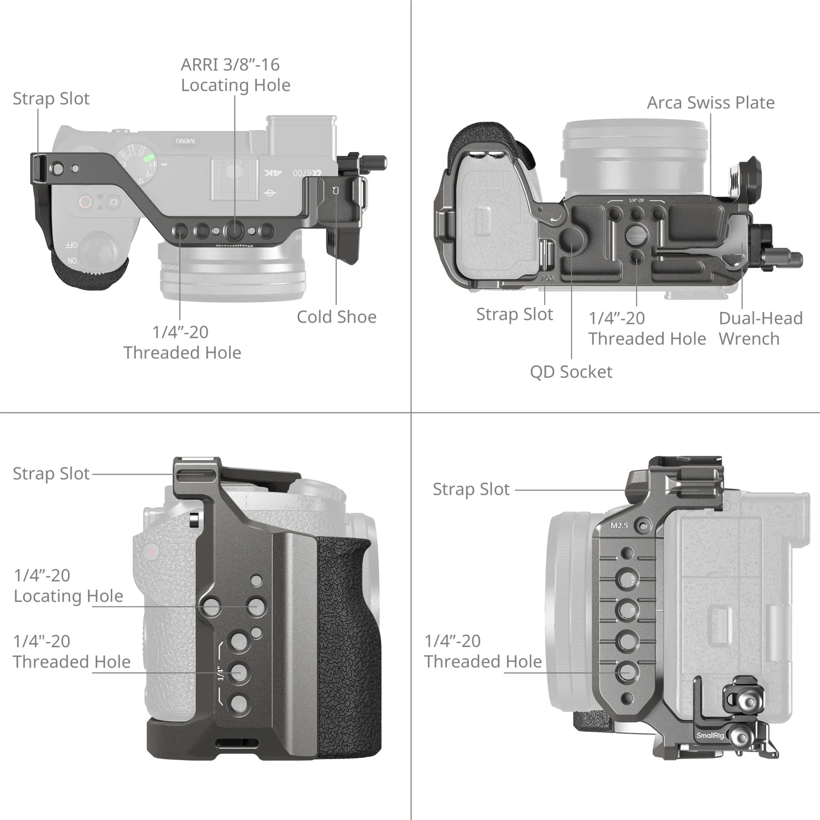 Sony Alpha 6700 用 HawkLock クイックリリースケージキット Sony Alpha 6700 用 HawkLock クイックリリースケージキット