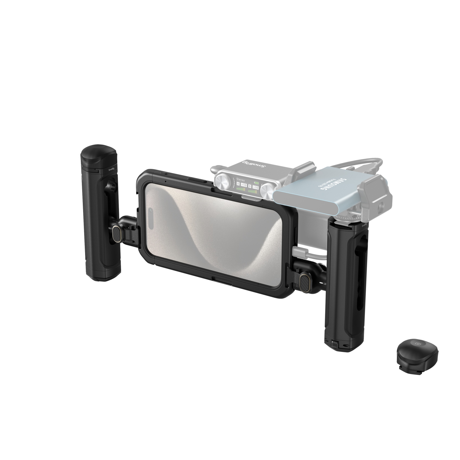 SMALLRIG スマホ用リグ（iPhone 15 Pro用　4397B） Mobile Video Kit (Dual Handheld) for iPhone 15 Pro