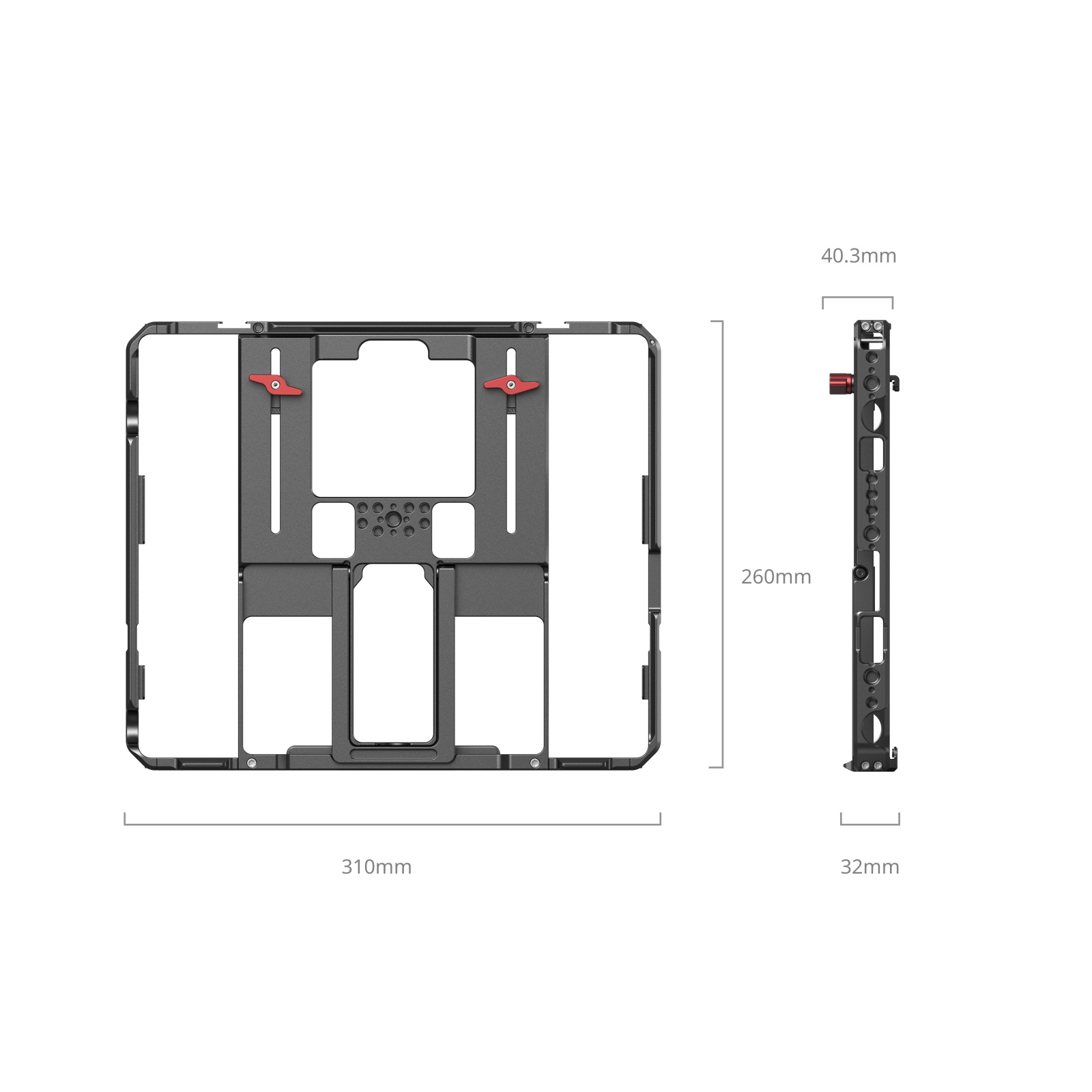 Universal iPad Cage | Tablet Monitor Mount with Kickstand