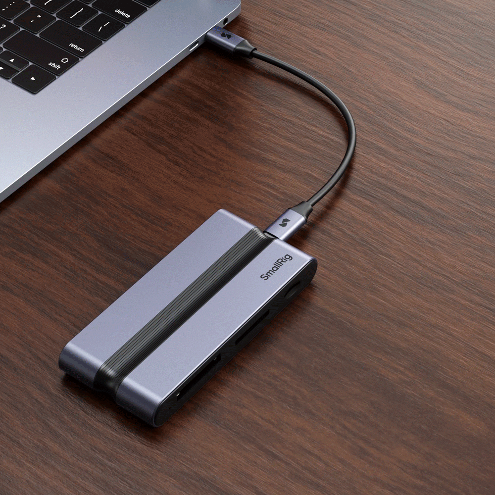 SMALLRIG 9-in-1 CFexpress Type B Card Reader Docking Station with USB3.2(Gen 2) 10Gbps, SD/TF/CFexpress Type B Readers, USB-A/USB-C/HDMI/Gigabit Ethernet Ports, for iPhone for Mac - 4662