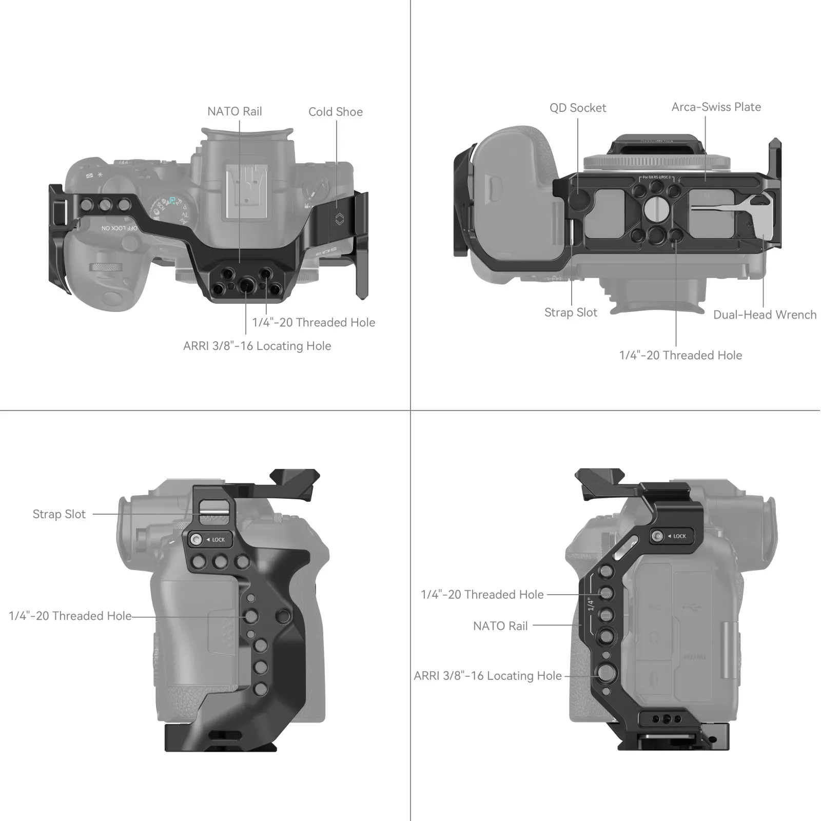 Canon EOS R6 Mark II用カメラケージ Canon EOS R6 Mark II用カメラケージ