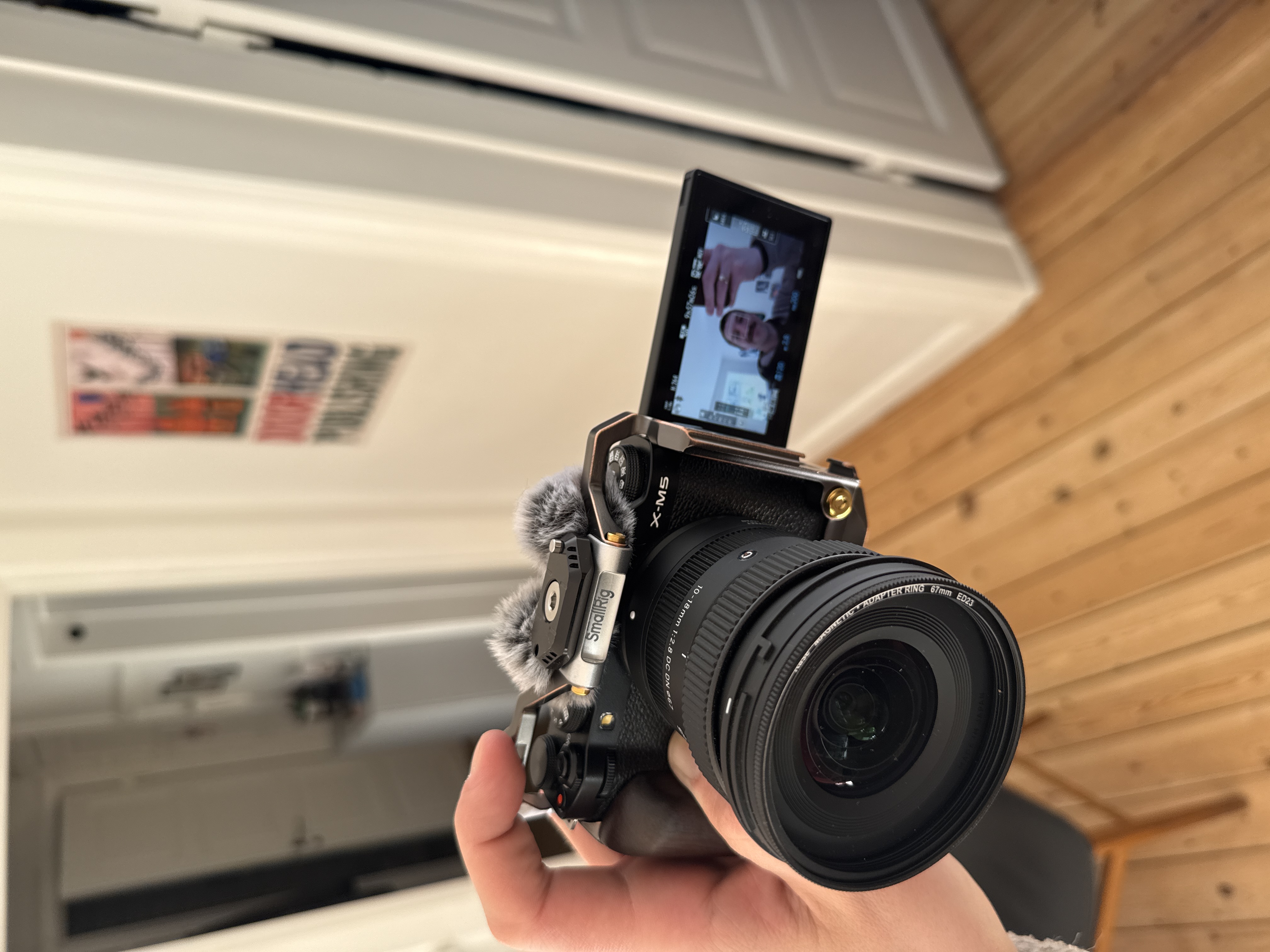 X-M5 Retro Camera Cage | Wooden Handgrip | Arca-Swiss Plate