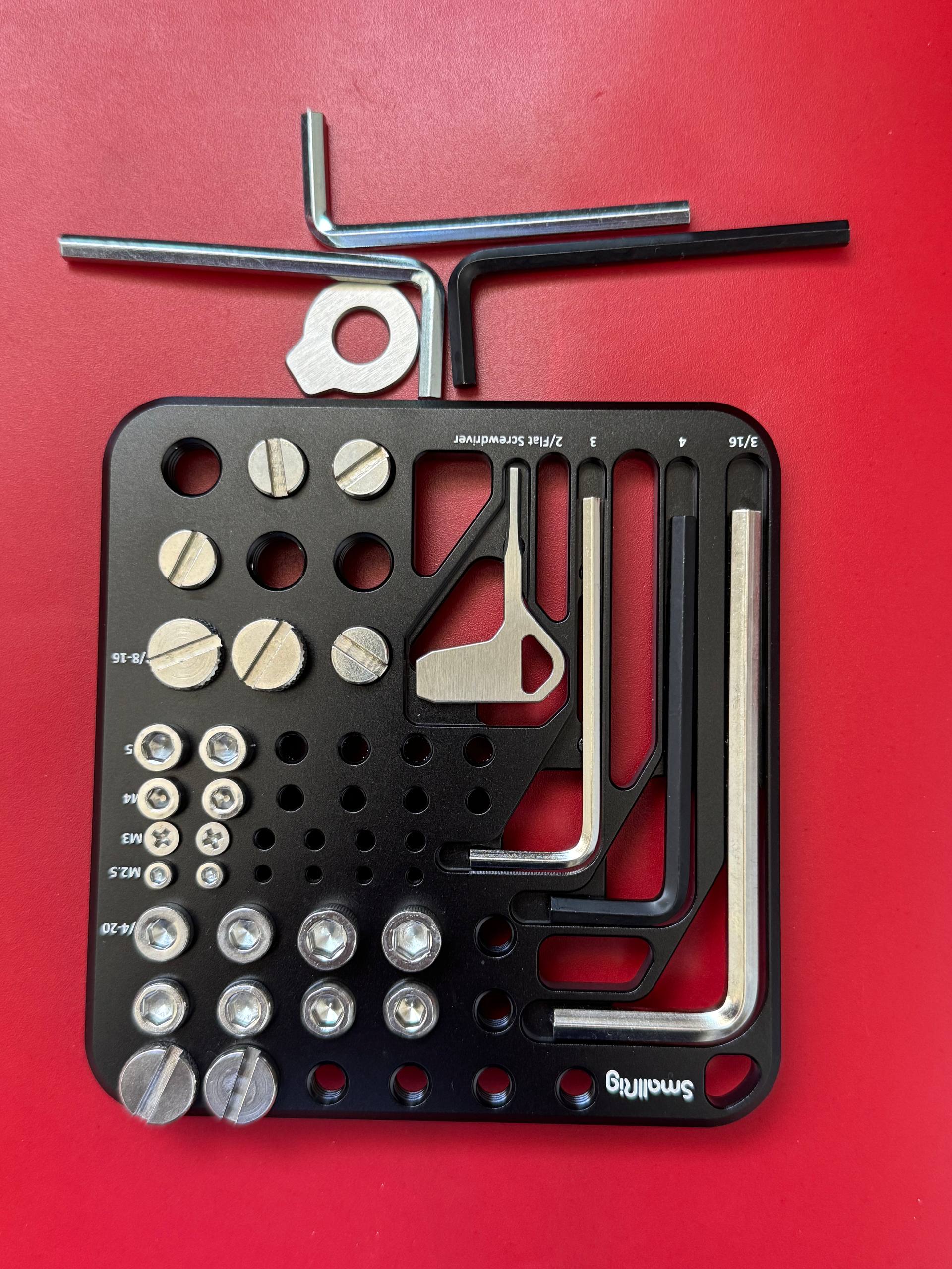Screw & Hex Key Storage Plate | Camera Rig Organizer