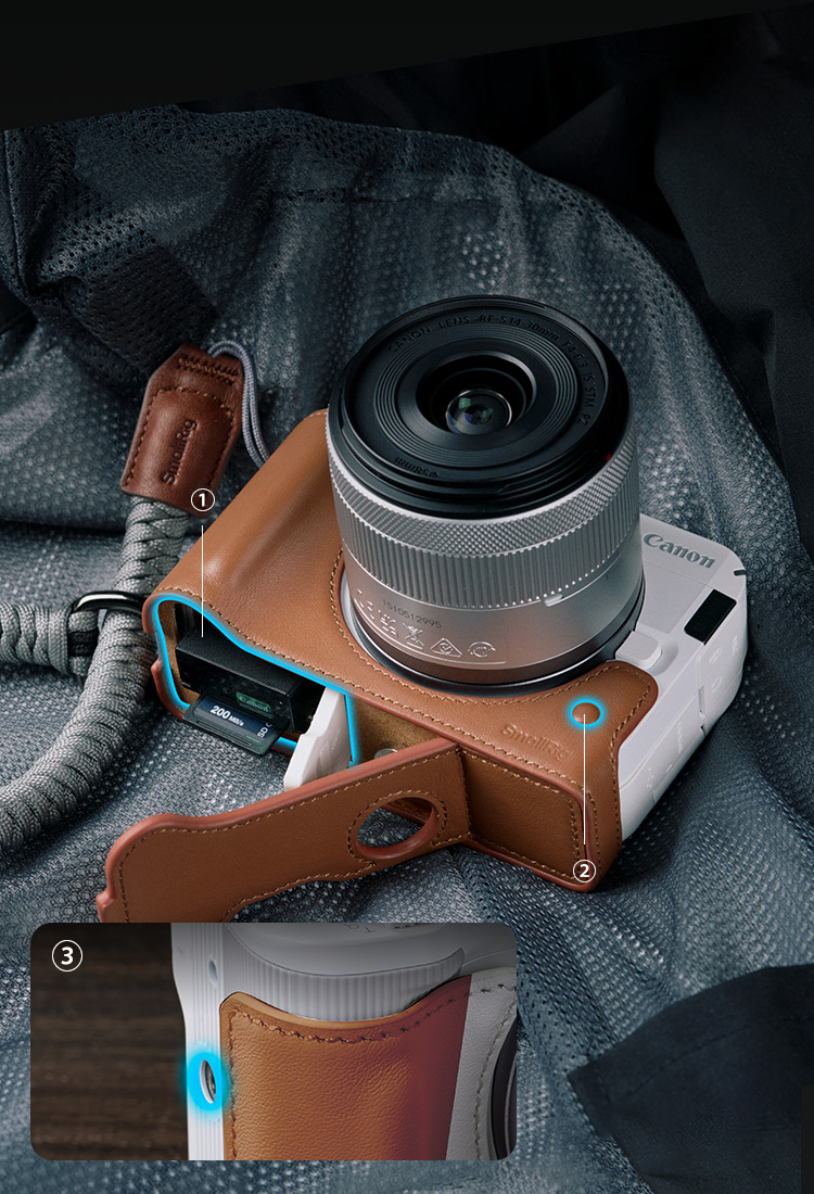 R50 V Leather Half Case | Enhanced Grip & Full Port Access