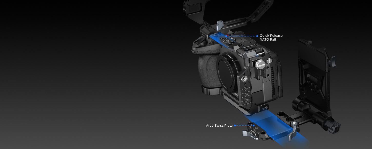 SmallRig 6779 folding V-Mount plate configurations