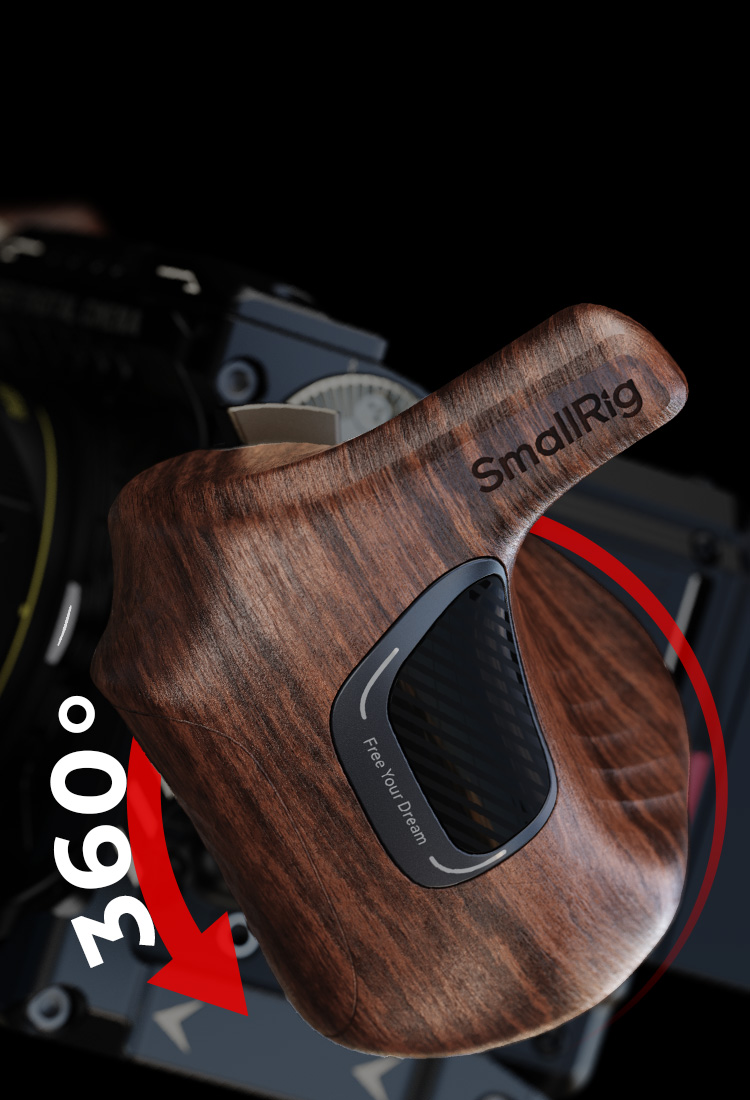ARRI Rosette Wooden Handle | Secure Grip & Fluid Rotation