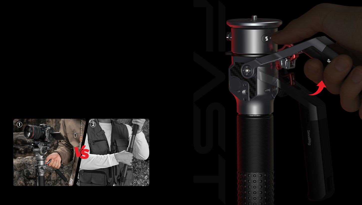 Category/Tripods/Video Tripods Carbon Fiber Video Monopod | 175cm 2-in-1 Fluid Head | SmallRig-SKU:5565/Material(s):Carbon Fiber,Aluminum Alloy/Tripod Load Capacity:15kg / 33.07 lb/Head Load Capacity:5kg / 11.02 lb/