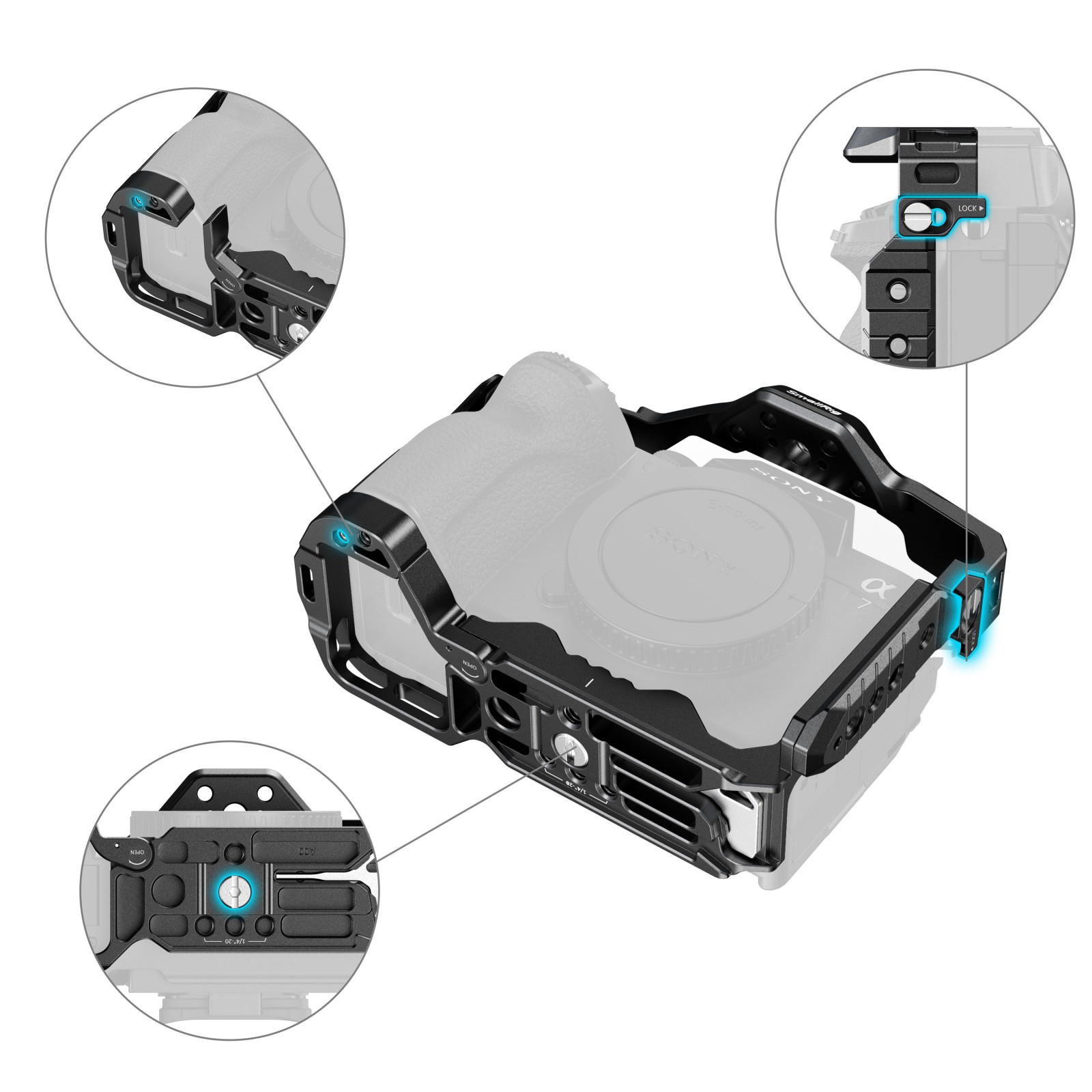 Sony A7RV/IV/SIII Cage Kit | Handheld Rigging | SmallRig