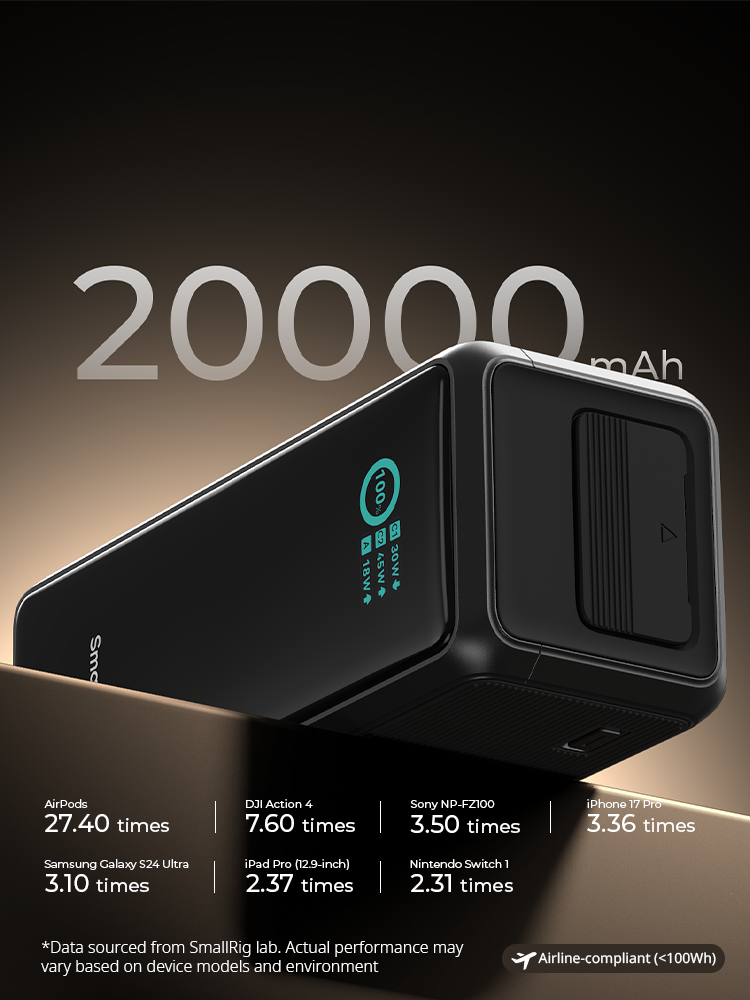 SmallRig Nano36 / Nano72 Power Bank 6057 & 6108 with Retractable