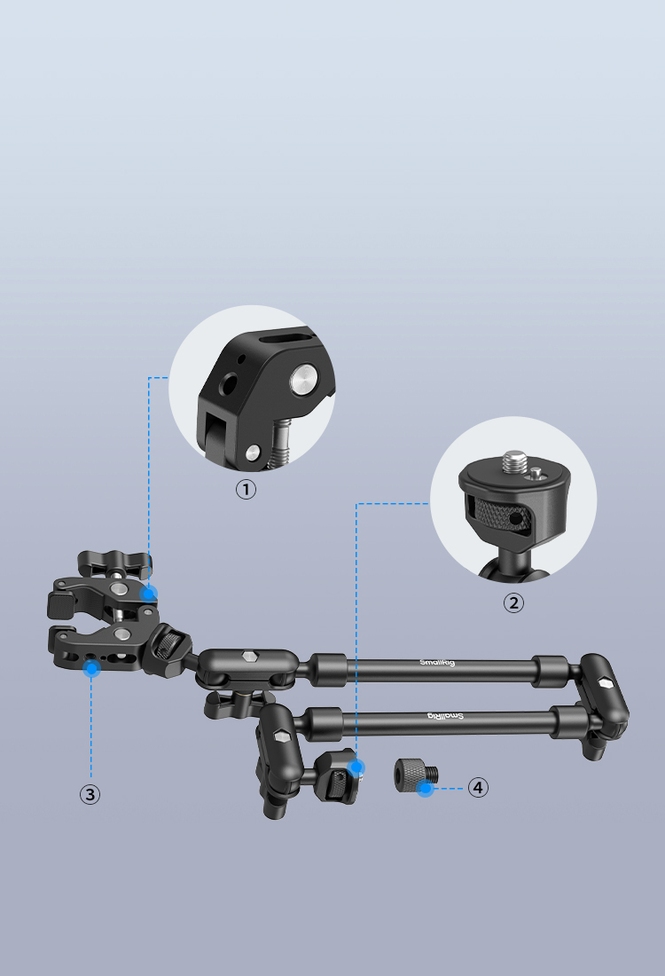 Desktop Magic Arm Kit | Phone, Monitor, Mic Mount